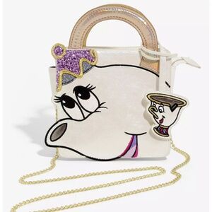 *~* 🫖 Disney DANiELLE NiCOLE Purse BEAUTY & BEAST Mrs POTTS CHiP TEAPOT BAG 👜*